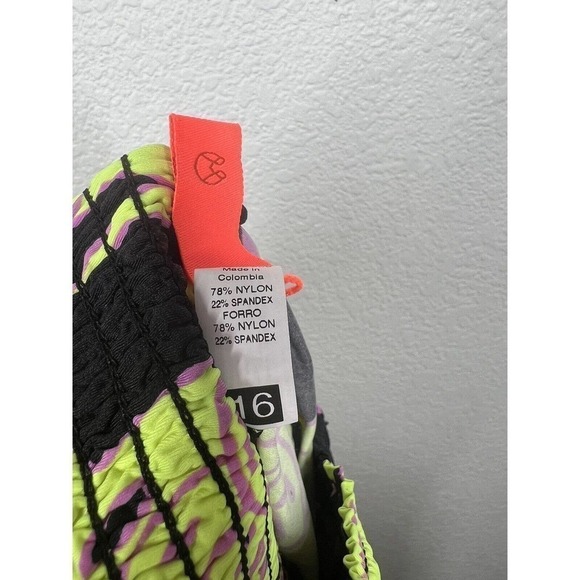 Maaji Girls Swim Coverup Dress Size 16 Tropical Floral Neon - Picture 4 of 4